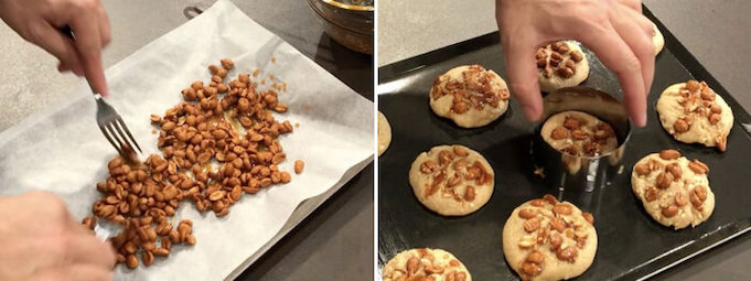 карамельное печенье с арахисом