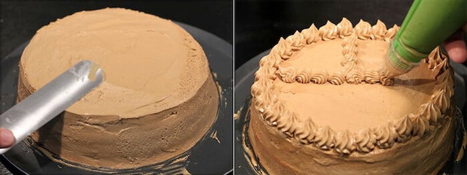 как украсить торт кофейным кремом