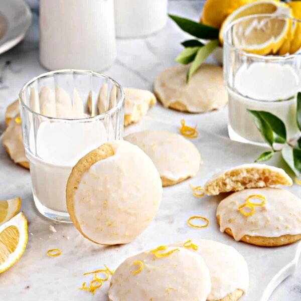 Творожное печенье в лимонной глазури: Рецепт