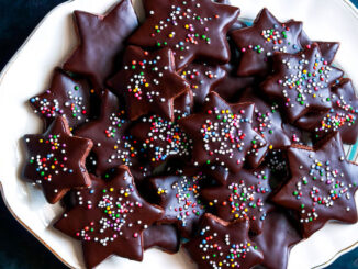 Рождественское печенье шоколадные звезды