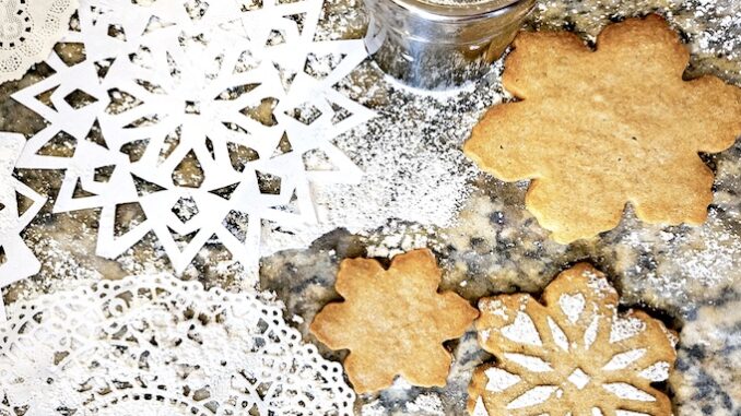 Новогоднее печенье снежинки: рецепт